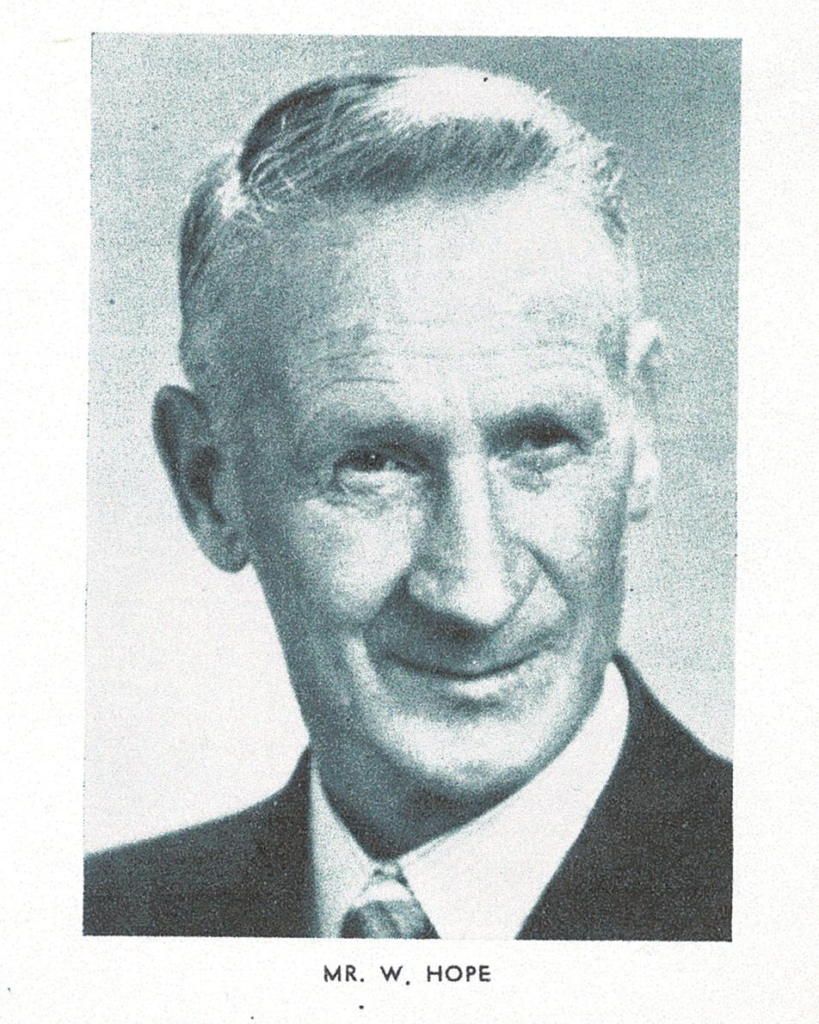 Mr. William Walter Hope (Acting Headmaster – 1919)
